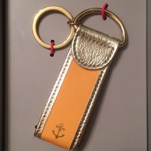 NWT Orange anchor key fob